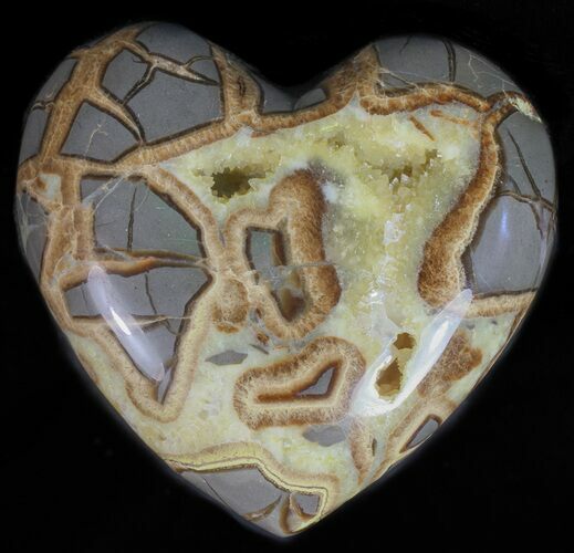 Polished Septarian Heart - Utah #62976